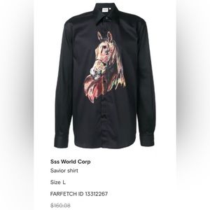 SSS world corp long sleeve shirt black great condition.